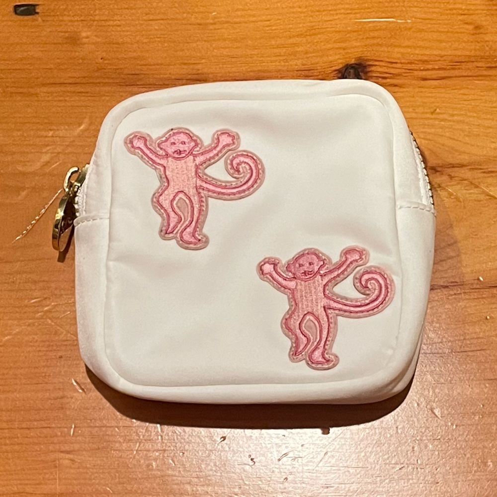 Stoney Clover Lane Classic Mini Pouch with Roller Rabbit Monkey Patches
